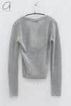SWAYING 24 Autumn and Winter Low Round Neck Wool Bottoming Shirt SW-SW24AW1T21-QH Light Gray SW24AW1T22